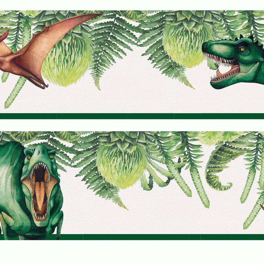 Dinosaurier T-Rex Bordüre Kinderzimmer Vliestapete - Sunnywall - Individualität trifft Design