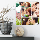 Echtglasbild mit Fotocollage bis zu 10 Fotos gestalten 40x40 cm - Sunnywall - Individualität trifft Design