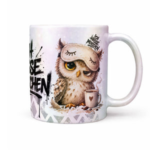 Eule Tasse „Ich hasse Menschen“ – Lustige Kaffeetasse - Sunnywall - Individualität trifft Design