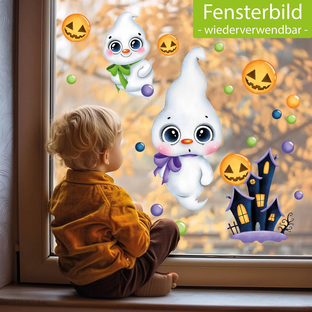 Fensterbild Halloween Gespenst | Fenster Dekoration - Sunnywall - Individualität trifft Design