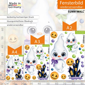 Fensterbild Halloween Gespenst | Fenster Dekoration - Sunnywall - Individualität trifft Design