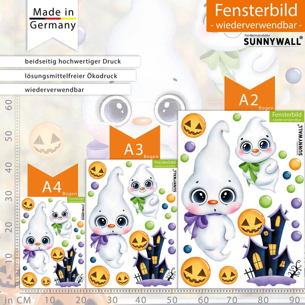 Fensterbild Halloween Gespenst | Fenster Dekoration - Sunnywall - Individualität trifft Design