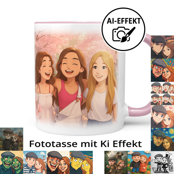 Tasse mit eigenem Foto + Ki-Effekt – Fototasse mit Wunschmotiv & Text