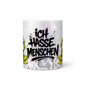 Frosch Tasse „Ich hasse Menschen“ – Lustige Kaffeetasse - Sunnywall - Individualität trifft Design