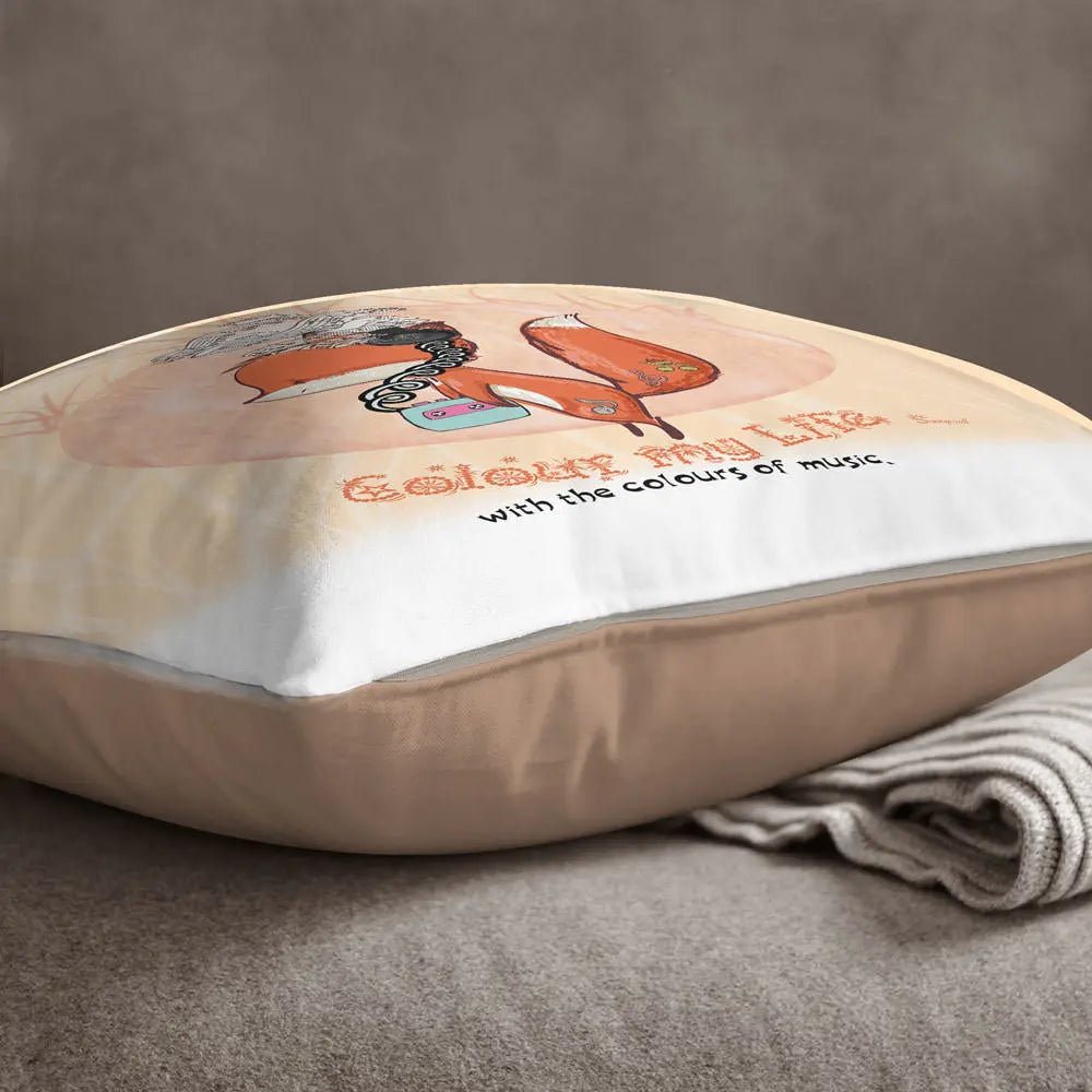 Fuchs Fox music Colour my life Kissen pillow Sunnywall® - Sunnywall - Individualität trifft Design