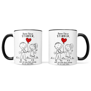 Fürze stinken Tasse – Freches Liebesgeschenk mit Humor & Spruch - Sunnywall - Individualität trifft Design