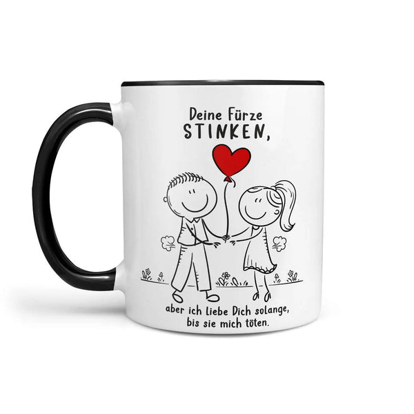 Fürze stinken Tasse – Freches Liebesgeschenk mit Humor & Spruch - Sunnywall - Individualität trifft Design