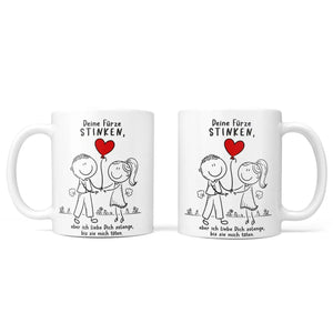 Fürze stinken Tasse – Freches Liebesgeschenk mit Humor & Spruch - Sunnywall - Individualität trifft Design
