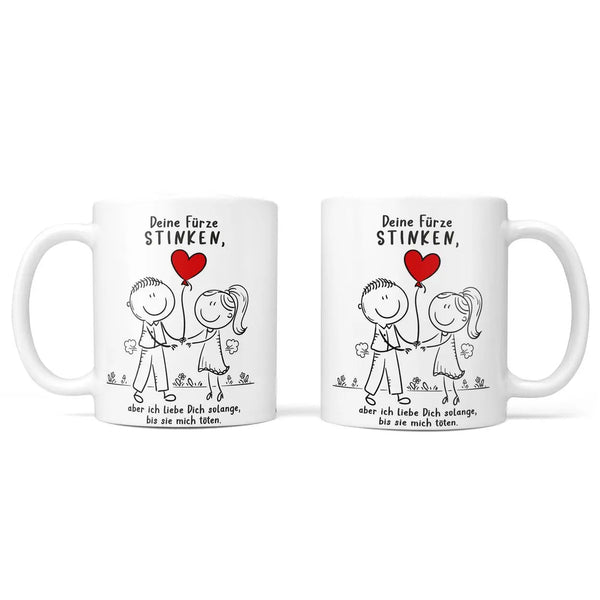 Fürze stinken Tasse – Freches Liebesgeschenk mit Humor & Spruch - Sunnywall - Individualität trifft Design