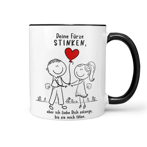 Fürze stinken Tasse – Freches Liebesgeschenk mit Humor & Spruch - Sunnywall - Individualität trifft Design