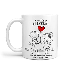 Fürze stinken Tasse – Freches Liebesgeschenk mit Humor & Spruch - Sunnywall - Individualität trifft Design