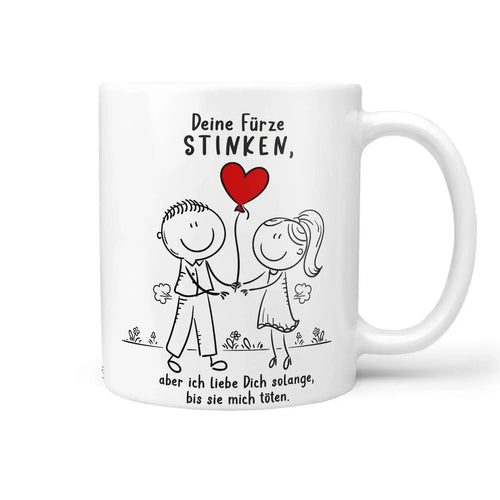 Fürze stinken Tasse – Freches Liebesgeschenk mit Humor & Spruch - Sunnywall - Individualität trifft Design