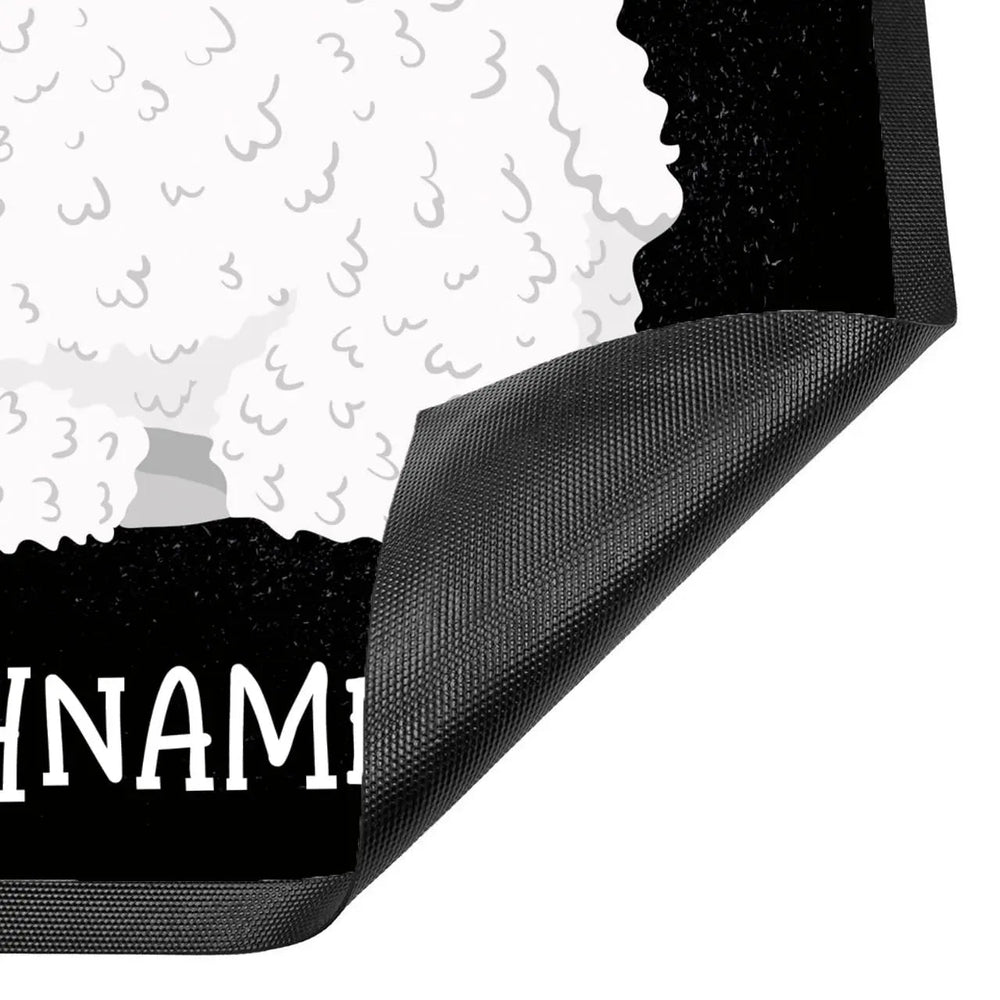 Fussmatte Alpaka personalisiert mit Wunschname – Daheim bei Familie - Sunnywall - Individualität trifft Design