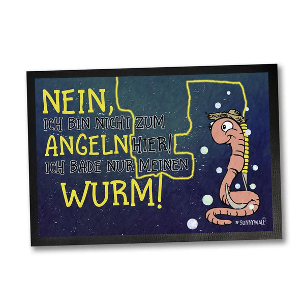 🎁 Fussmatte Angeln Ich bade nur meinen Wurm (100% off) - Sunnywall - Individualität trifft Design