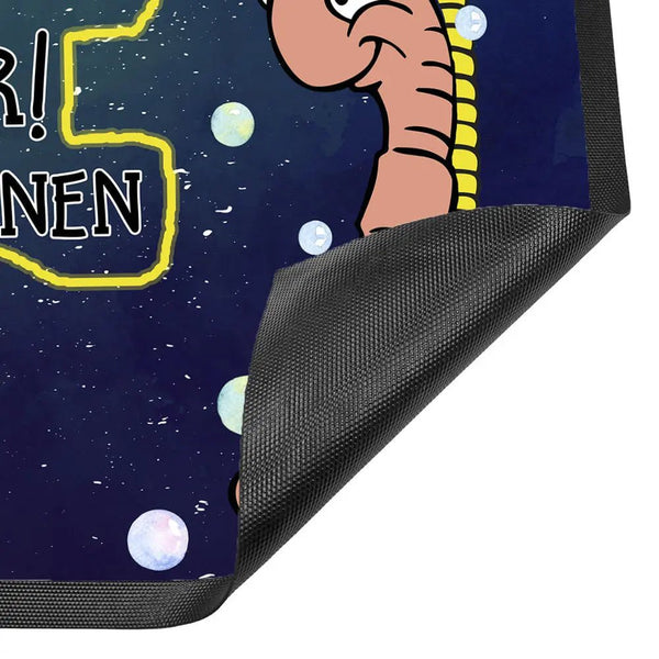Fussmatte Angeln Ich bade nur meinen Wurm - Sunnywall - Individualität trifft Design