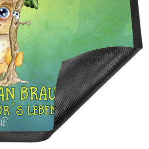 Fussmatte Freunde Eule und Baum Alles was man braucht - Sunnywall - Individualität trifft Design
