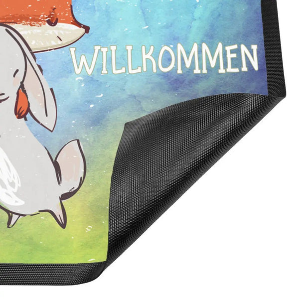 Fussmatte Fuchs und Hase Herzlich Willkommen in 3 Groessen - Sunnywall - Individualität trifft Design