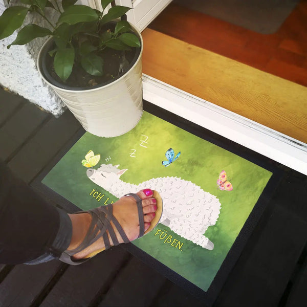Fussmatte Liebe Alpaka Ich liege dir zu Füßen - Sunnywall - Individualität trifft Design