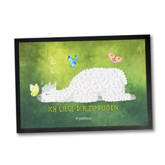 Fussmatte Liebe Alpaka Ich liege dir zu Füßen - Sunnywall - Individualität trifft Design