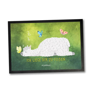 Fussmatte Liebe Alpaka Ich liege dir zu Füßen - Sunnywall - Individualität trifft Design