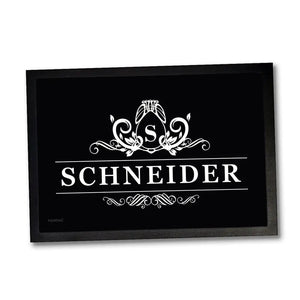 Fussmatte personalisiert mit Initiale und Familiennamen - Sunnywall - Individualität trifft Design