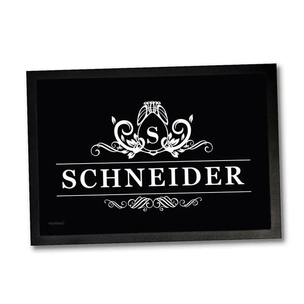 Fussmatte personalisiert mit Initiale und Familiennamen - Sunnywall - Individualität trifft Design