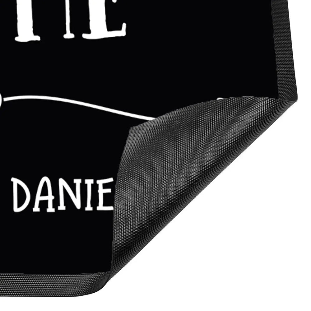 Fussmatte personalisiert mit Namen Herzdesign - Sunnywall - Individualität trifft Design