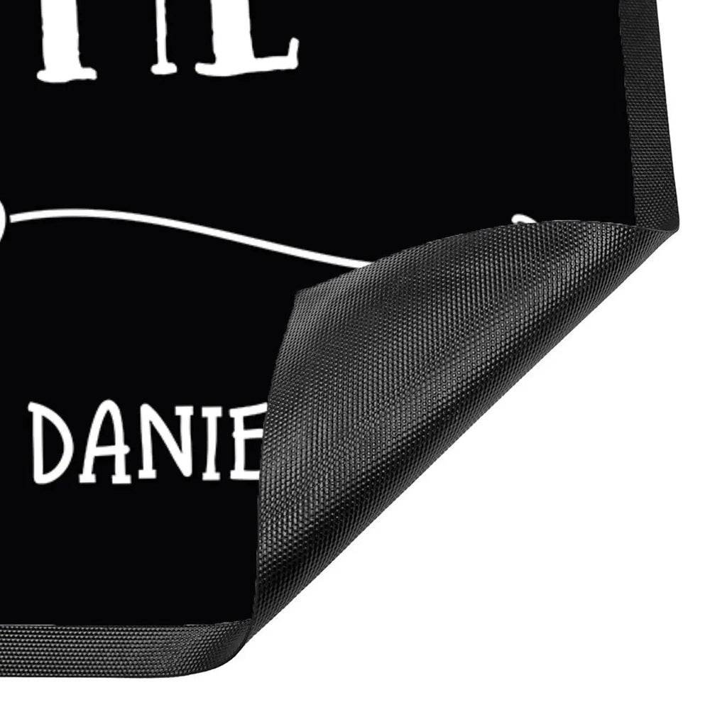 Fussmatte personalisiert mit Namen Herzdesign Home - Sunnywall - Individualität trifft Design