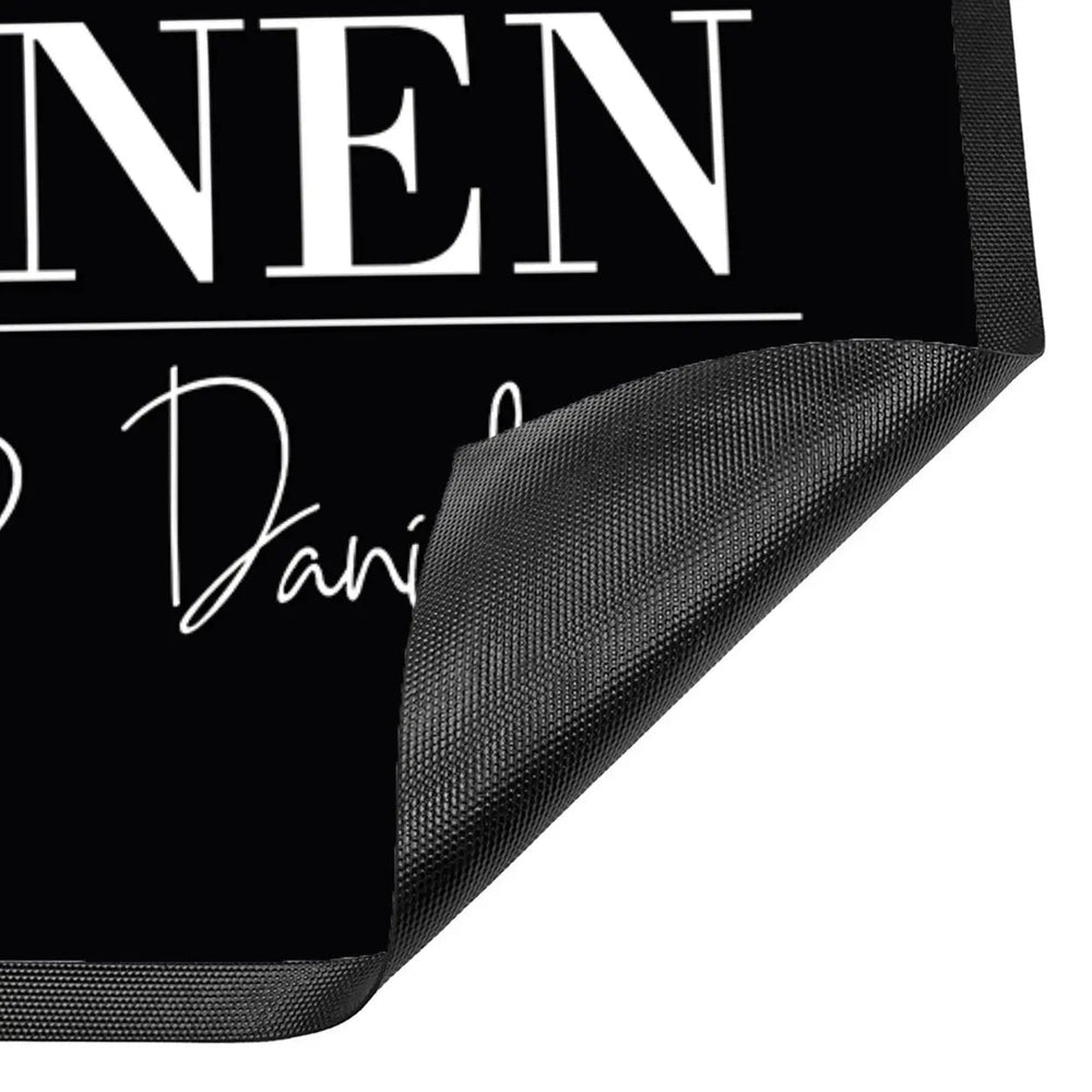 Fussmatte personalisiert Wunschnamen Herzdesign Geschenkidee - Sunnywall - Individualität trifft Design