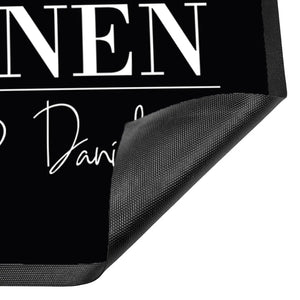 Fussmatte personalisiert Wunschnamen Herzdesign Geschenkidee - Sunnywall - Individualität trifft Design