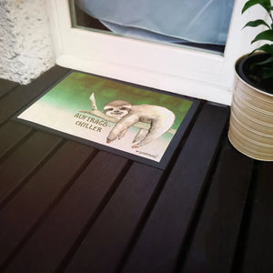 Fussmatte Spruch Faultier Auftragschiller mit Humor - Sunnywall - Individualität trifft Design
