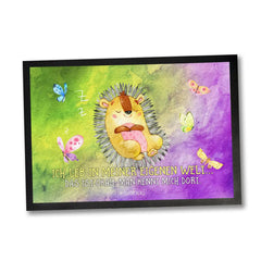 Fussmatte Spruch Igel Ich leb in meiner eigenen Welt - Sunnywall - Individualität trifft Design