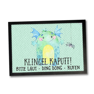 Fussmatte Spruch Monster Klingel kaputt bitte Ding Dong rufen - Sunnywall - Individualität trifft Design