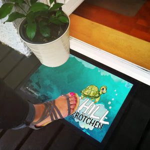Fussmatte Spruch Schildkröte Chill Krötchen Trinchen Design - Sunnywall - Individualität trifft Design