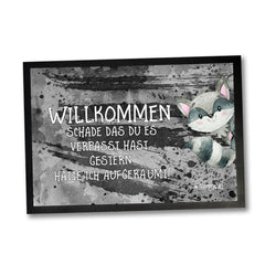 Fussmatte Spruch Waschbär Willkommen schade dass du es verpasst hast - Sunnywall - Individualität trifft Design