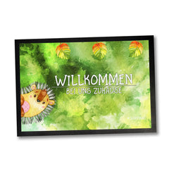 Fussmatte Willkommen Igel Willkommen bei uns Zuhause - Sunnywall - Individualität trifft Design