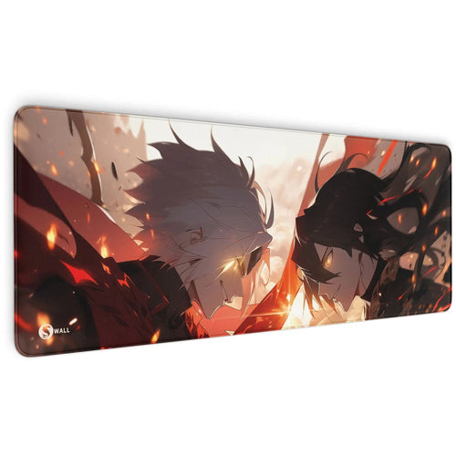 Gaming Mauspad XXL Anime Fight 90x40 | 80x30 | 45x40 cm PREMIUM-DICKE 4 MM - Sunnywall - Individualität trifft Design