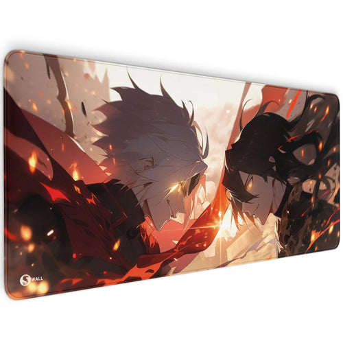 Gaming Mauspad XXL Anime Fight 90x40 | 80x30 | 45x40 cm PREMIUM-DICKE 4 MM - Sunnywall - Individualität trifft Design