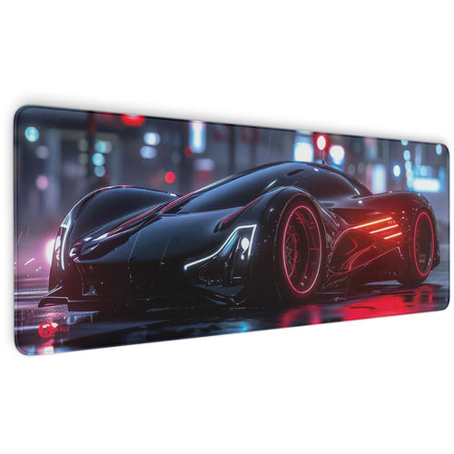 Gaming Mauspad XXL Black Red Car PREMIUM-DICKE 4 MM - Sunnywall - Individualität trifft Design