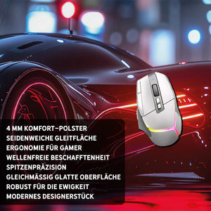 Gaming Mauspad XXL Black Red Car PREMIUM-DICKE 4 MM - Sunnywall - Individualität trifft Design