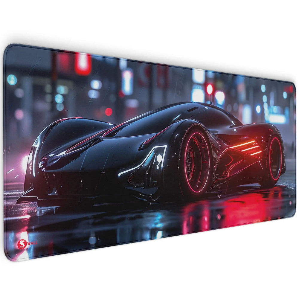 Gaming Mauspad XXL Black Red Car PREMIUM-DICKE 4 MM - Sunnywall - Individualität trifft Design