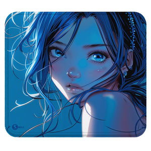 Gaming Mauspad XXL Blue Girl 90x40 | 80x30 | 45x40 cm PREMIUM-DICKE 4 MM - Sunnywall - Individualität trifft Design
