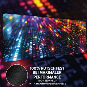 Gaming Mauspad XXL Datamosh Matrix 90x40 | 80x30 | 45x40 cm 4mm rutschfest Premium Dicke - Sunnywall - Individualität trifft Design