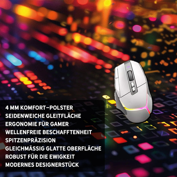 Gaming Mauspad XXL Datamosh Matrix 90x40 | 80x30 | 45x40 cm 4mm rutschfest Premium Dicke - Sunnywall - Individualität trifft Design