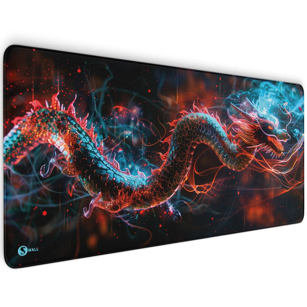 Gaming Mauspad XXL Dragon Glow 90x40 | 80x30 | 45x40 cm 4mm Premium Dicke - Sunnywall - Individualität trifft Design