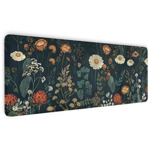 Gaming Mauspad XXL Floral Blumengarten 90x40 | 80x30 | 45x40 cm 4mm Premium Dicke - Sunnywall - Individualität trifft Design