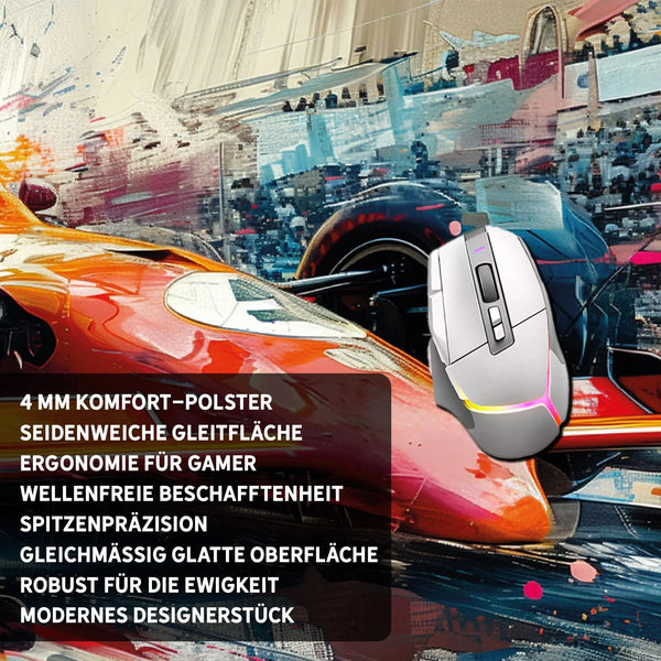Gaming Mauspad XXL Formel 1 F1 Rennwagen 90x40 | 80x30 | 45x40 cm 4mm Premium - Sunnywall - Individualität trifft Design
