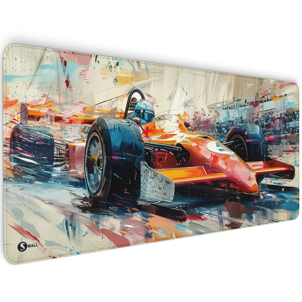 Gaming Mauspad XXL Formel 1 F1 Rennwagen 90x40 | 80x30 | 45x40 cm 4mm Premium - Sunnywall - Individualität trifft Design