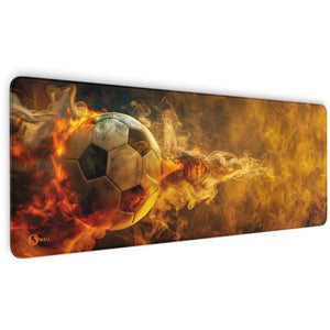 Gaming Mauspad XXL Fussball Hot 90x40 | 80x30 | 45x40 cm PREMIUM-DICKE 4 MM - Sunnywall - Individualität trifft Design