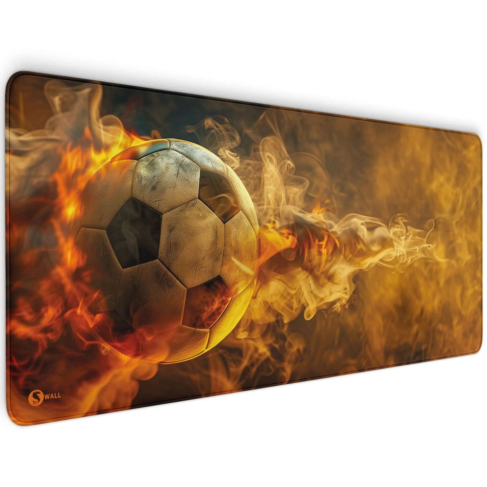 Gaming Mauspad XXL Fussball Hot 90x40 | 80x30 | 45x40 cm PREMIUM-DICKE 4 MM - Sunnywall - Individualität trifft Design